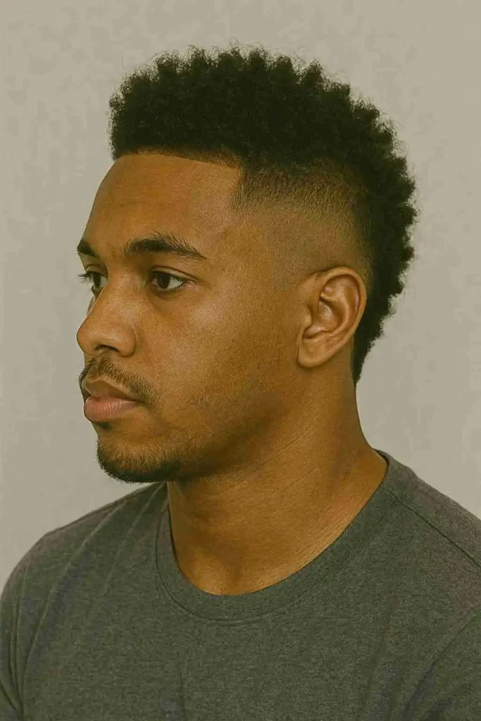 Burst Fade Mohawk Hairstyle