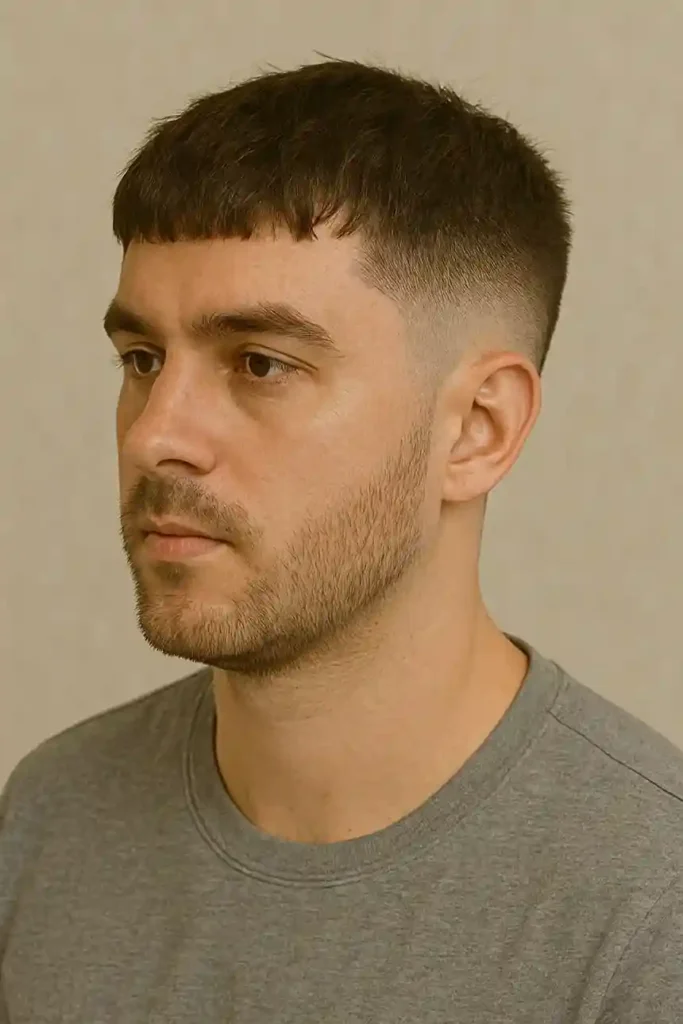 French Crop with Fade Hairstyle