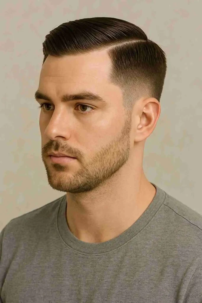 Hard Part Comb Over Hairstyle