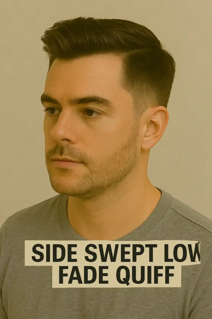 Side Swept Low Fade Quiff