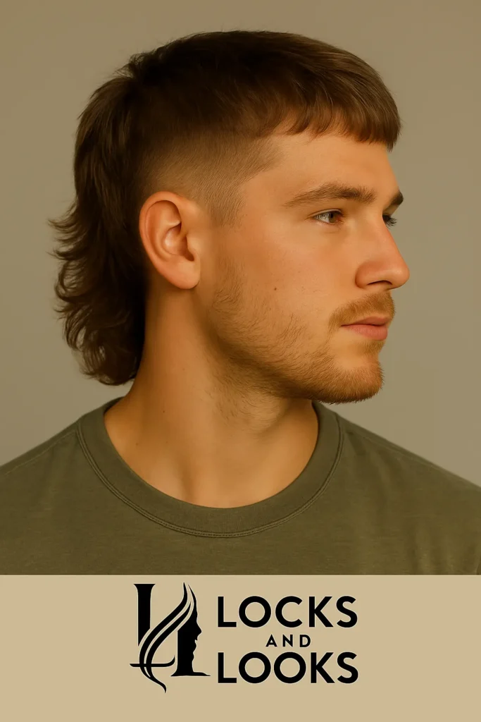 Trendy Short Mullet with Low Taper Fade