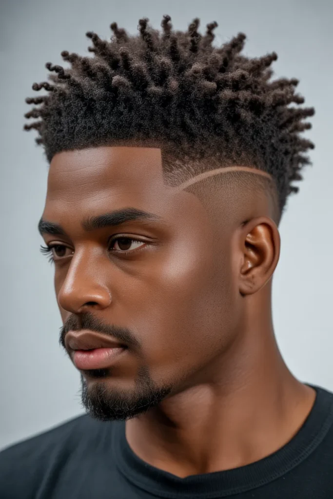 Afro Twists with Low Fade