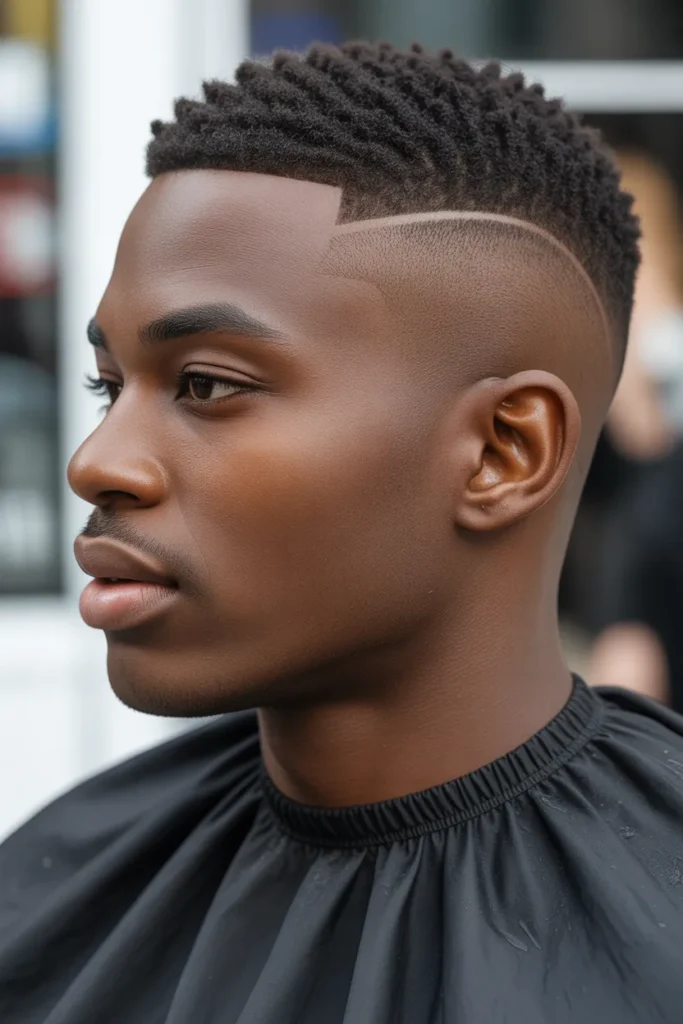 Bald Fade with Part
