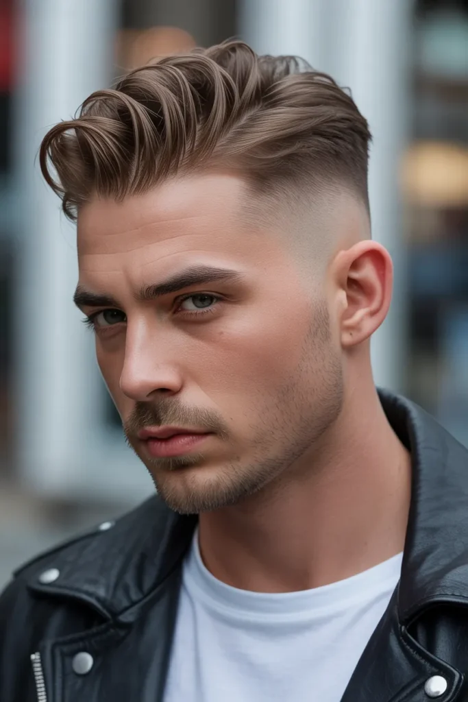 Blowout Taper Fade with Soft Line-Up
