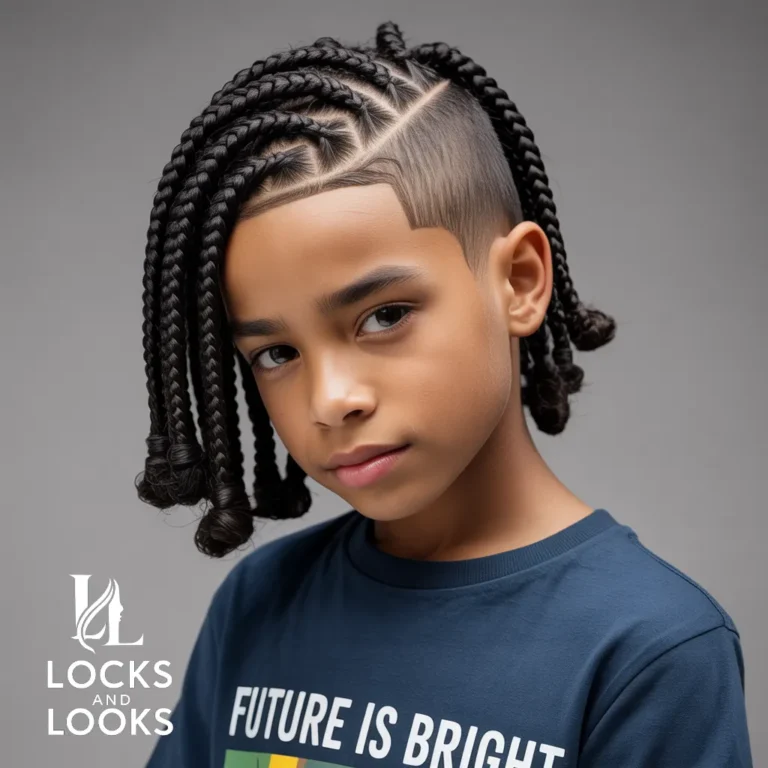 Box Braids with Fade