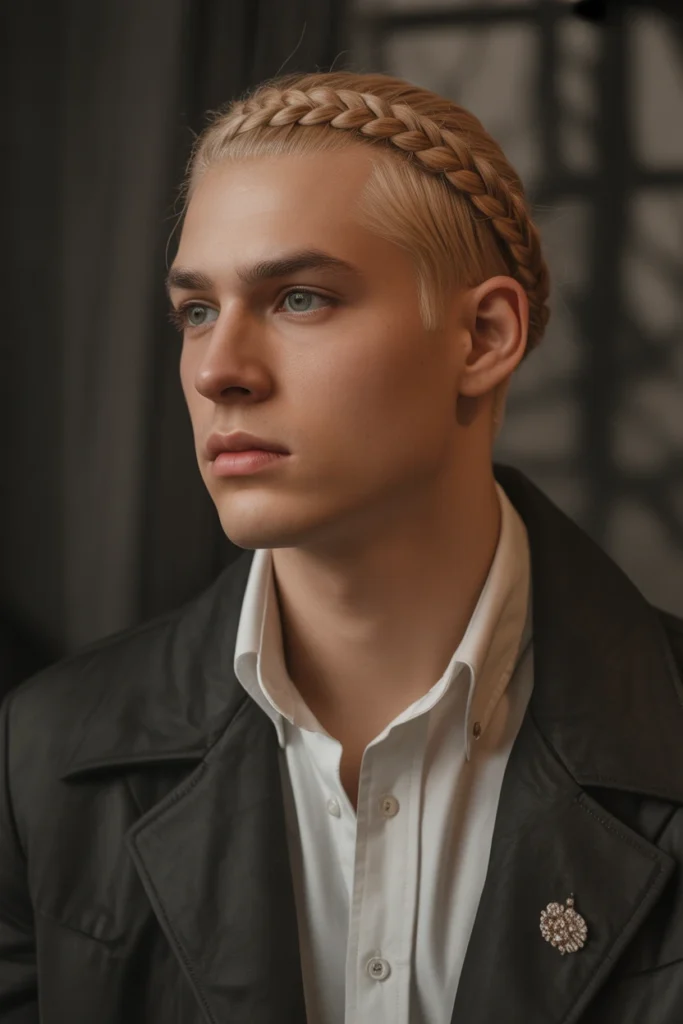 Braided Crown with Loose Hair