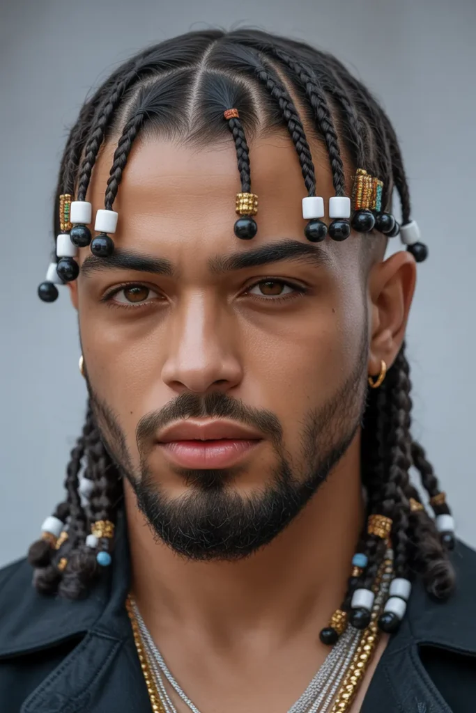 Braided Rows with Beads