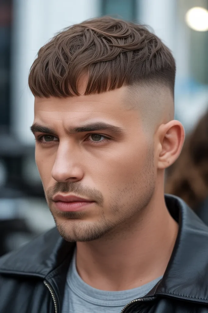 Brushed Forward Fringe with Mid Taper