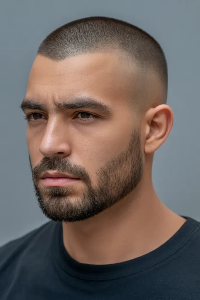 Buzz Cut with Beard Fade