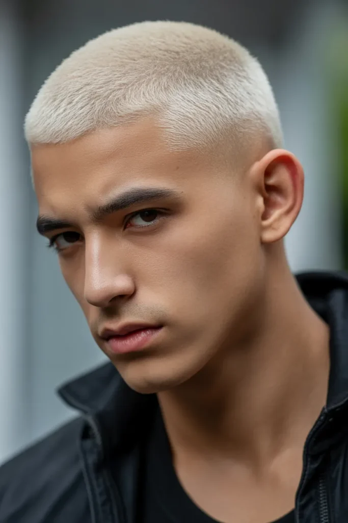 Buzz Cut with Bleached Top