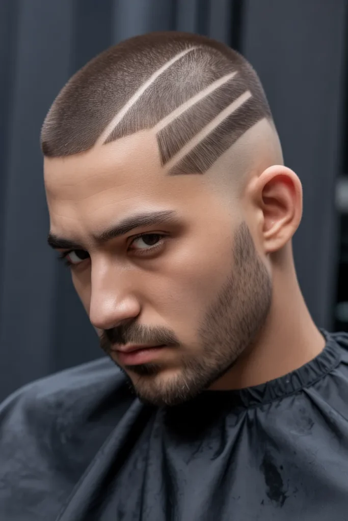 Buzz Cut with Double Lines