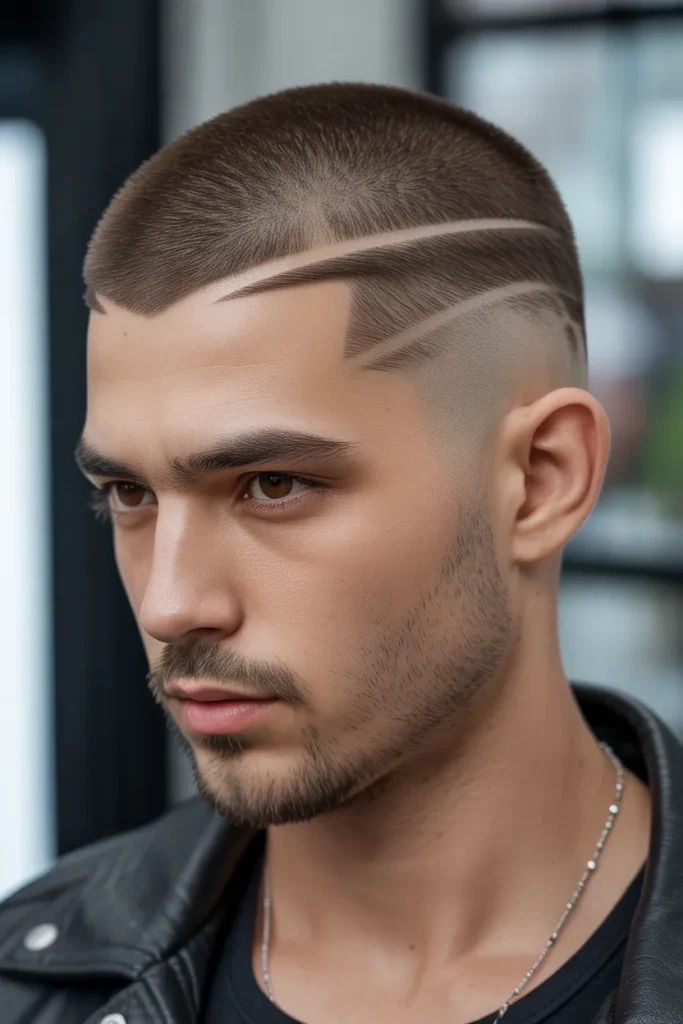 Buzz Cut with Fringe Line-Up