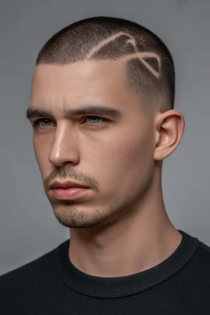 Buzz Cut with Razor Part