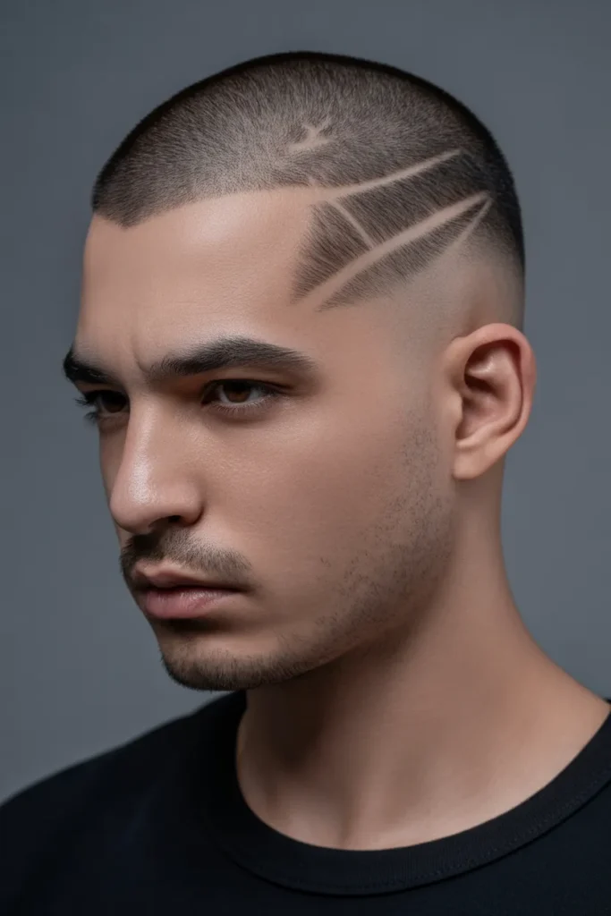 Buzz Cut with Side Surgical Line