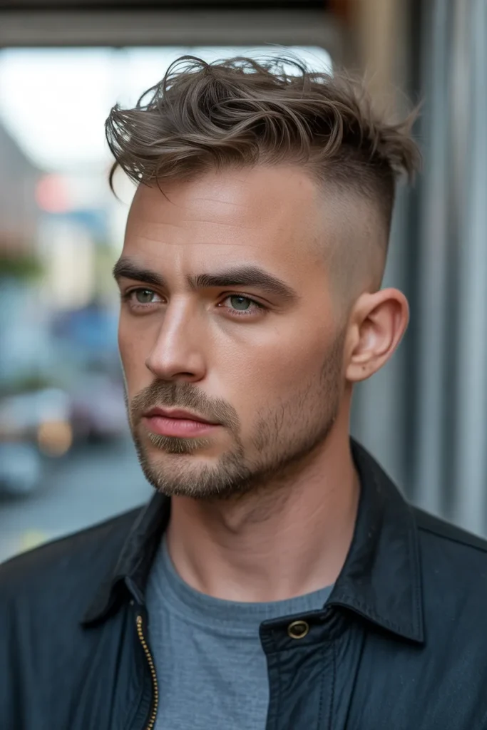 Buzzed Sides with Finger-Combed Texture