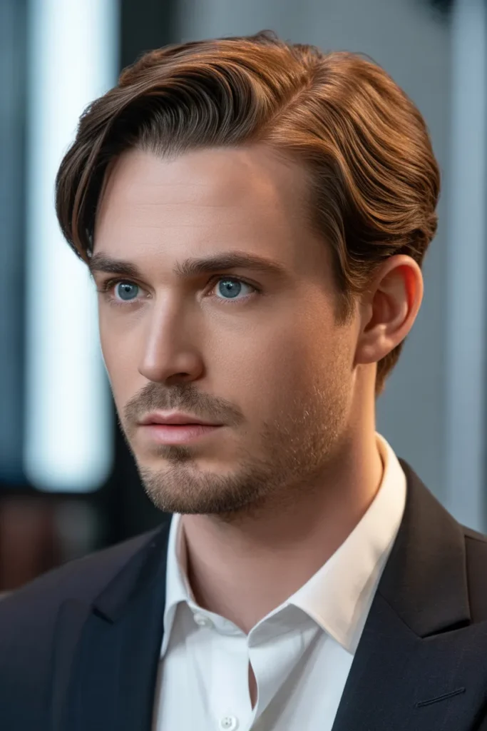 Classic Side Part with Soft Volume