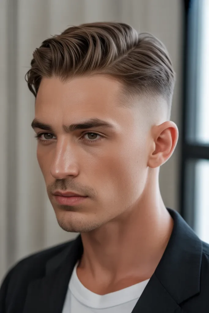 Classic Taper Fade with Side Part