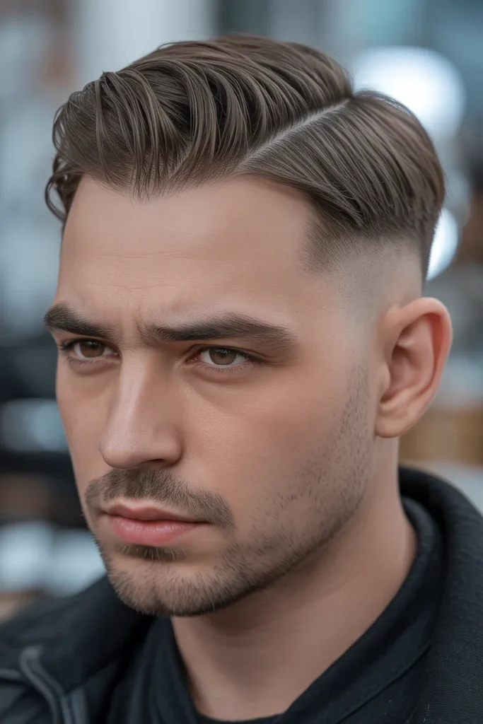 Comb Over with Hard Part