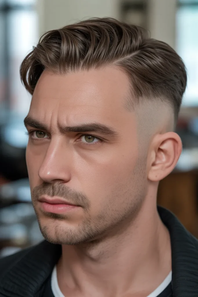 Comb-Over with Widow’s-Peak Blend