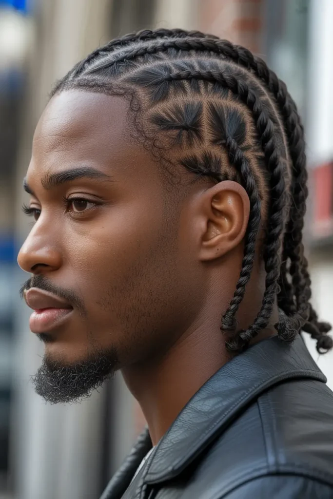 Cornrows into Twist Ends