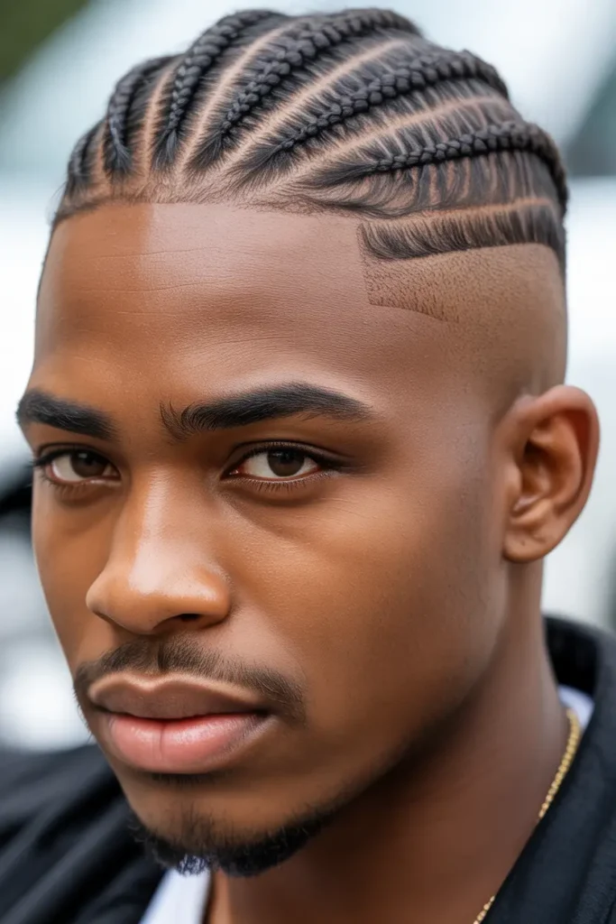 Cornrows with Taper Fade