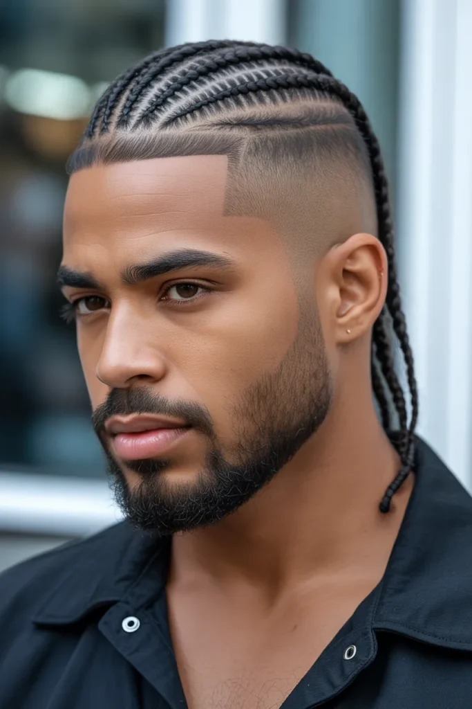 Cornrows with Taper Fade