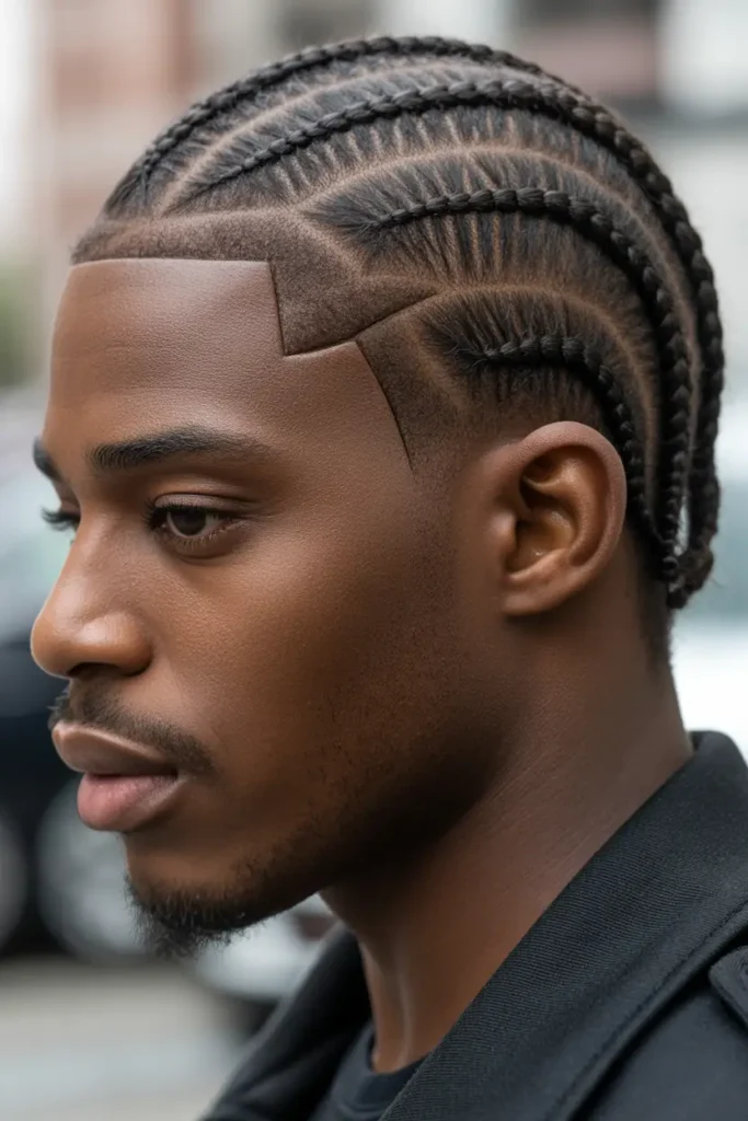 Cornrows with Triangle Parts