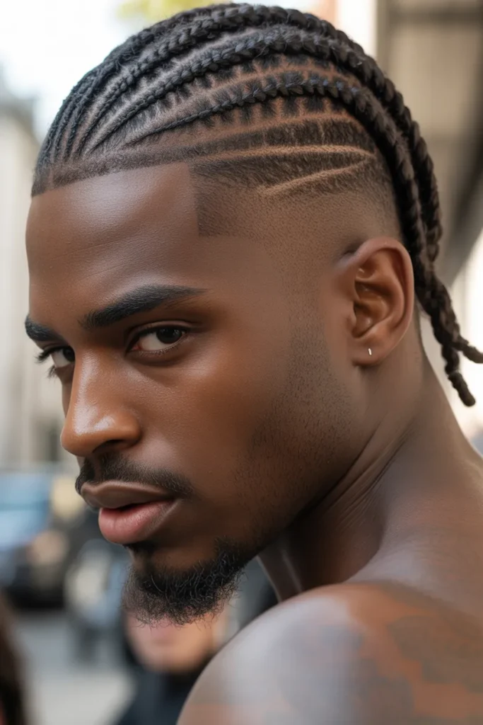 Cornrows with Undercut