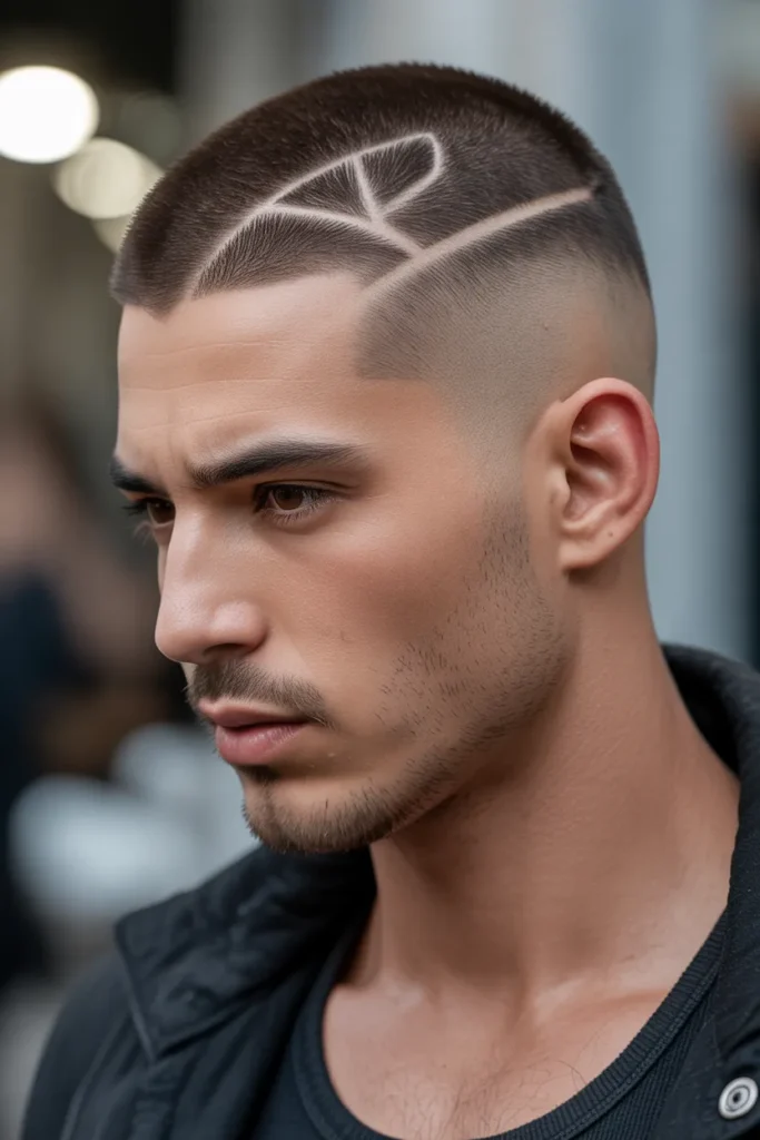 Crew Cut with Hard Part