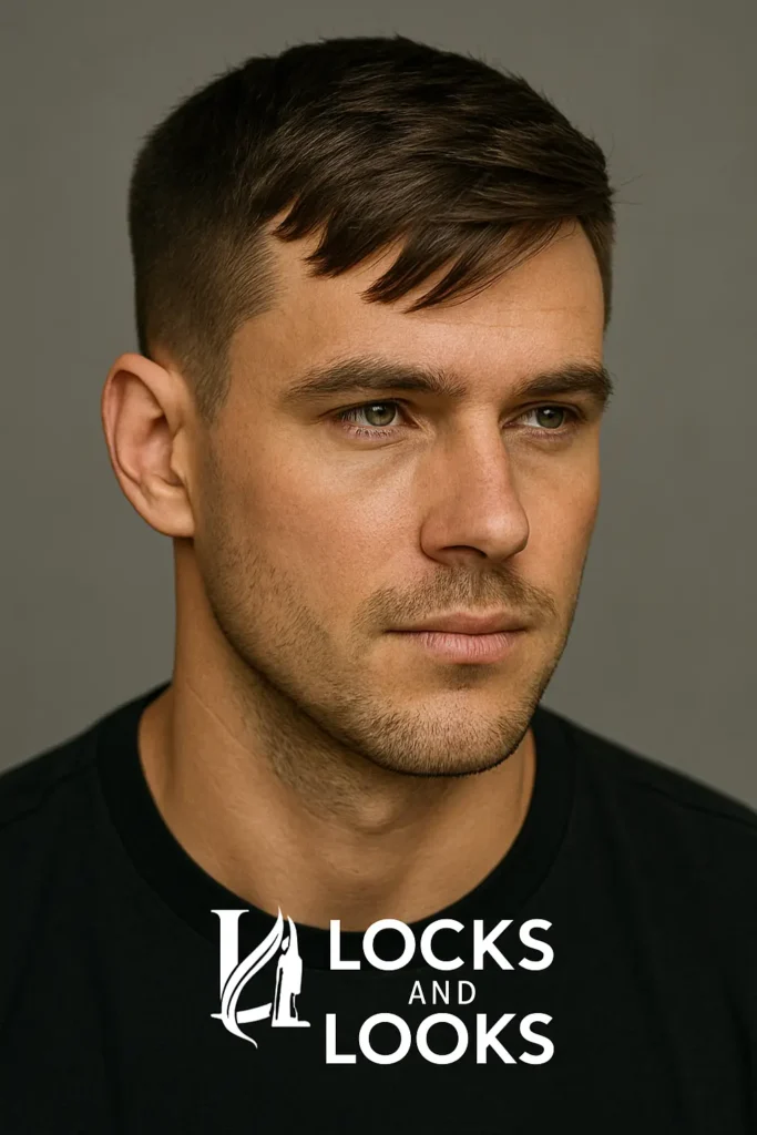 Crew Cut with Side-Swept Fringe