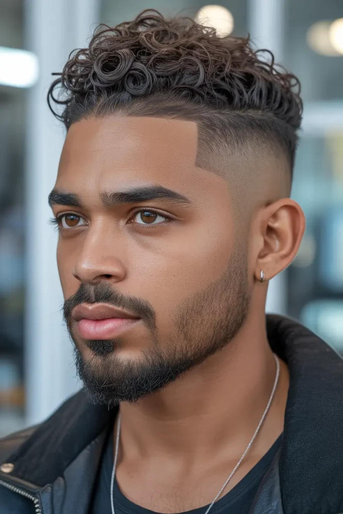 Curls with Skin Fade