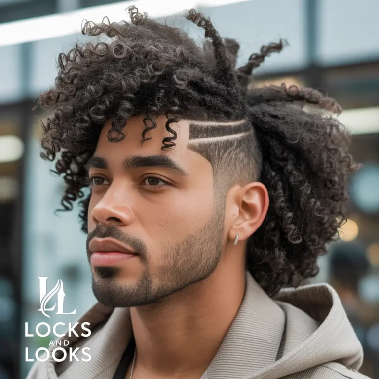 Curly Fro with Tapered Sides