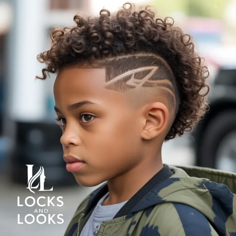 Curly Frohawk with Design