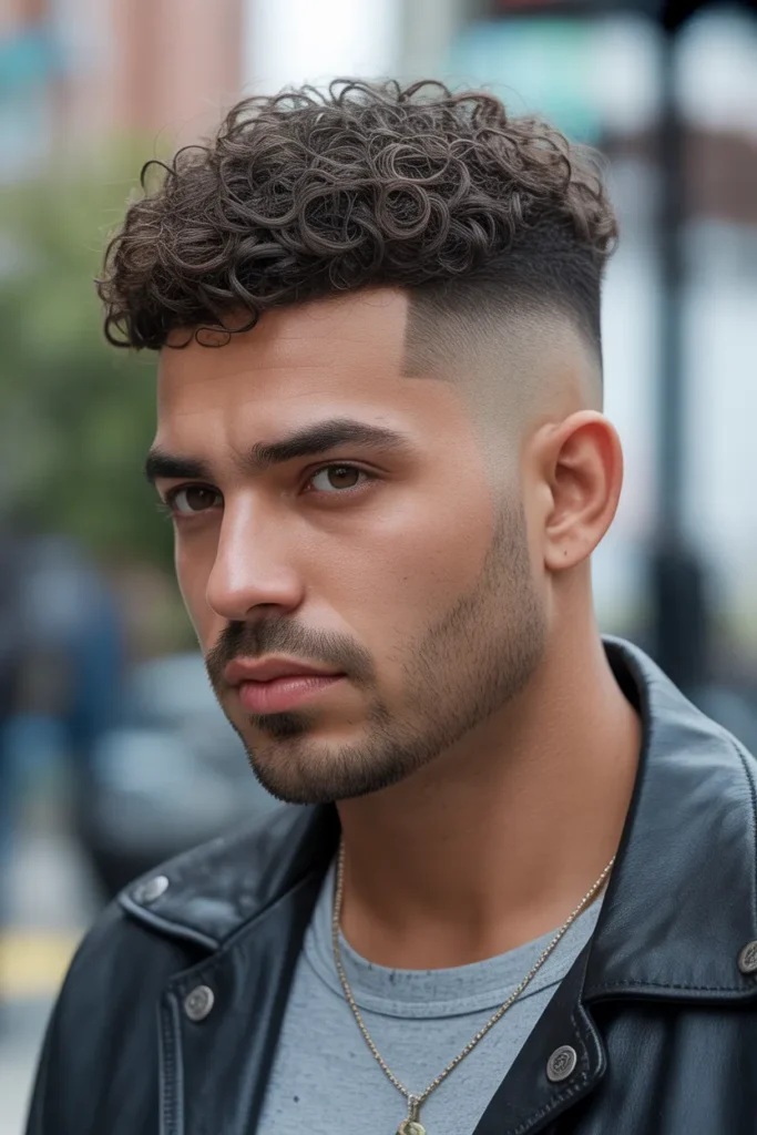 Curly High-Top Fade