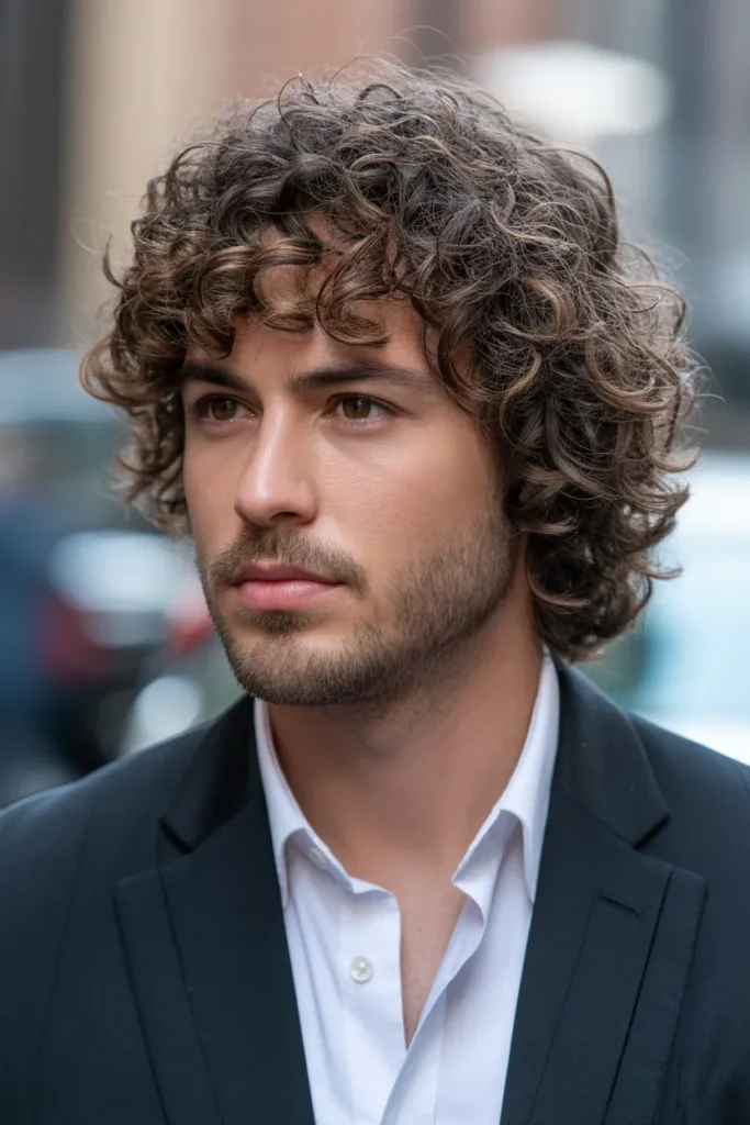 Curly Layered Medium Cut