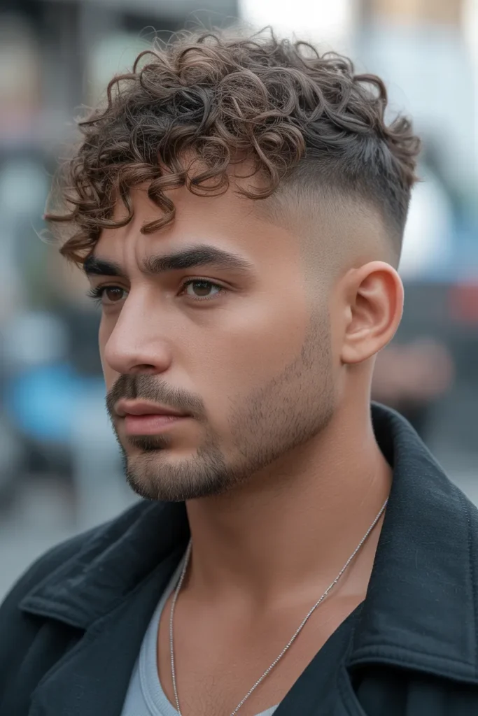 Curly Top with Low Taper