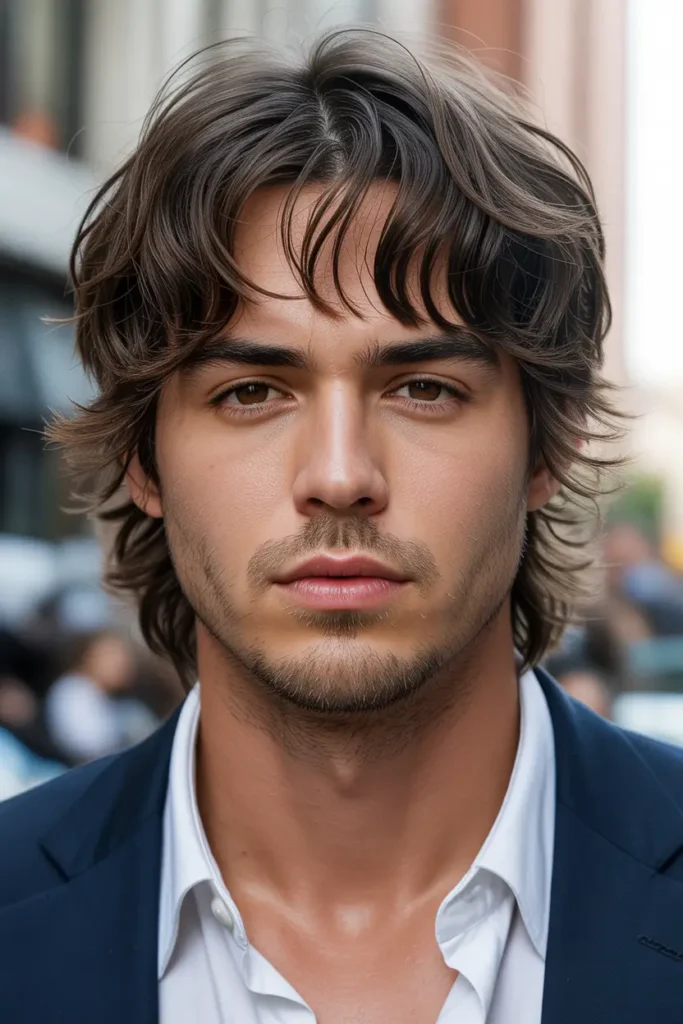 Curtain Bangs with Messy Layers