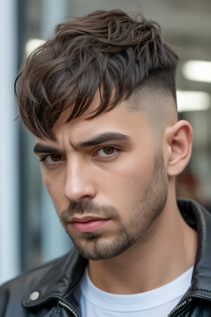Disconnected Taper Fade with Side Bangs
