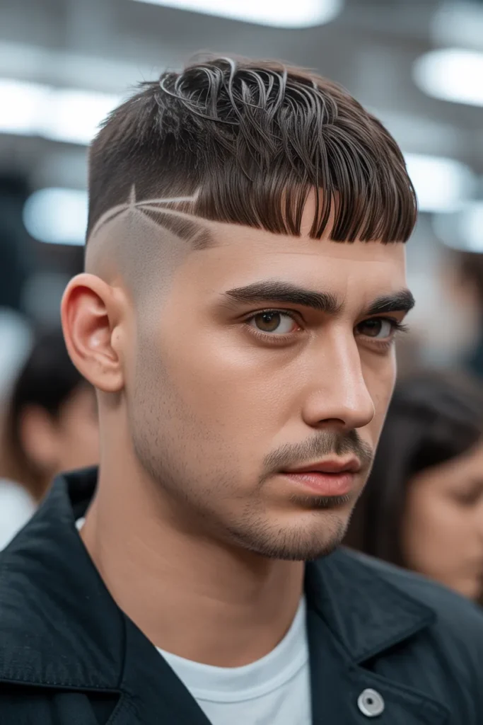 Drop Taper Fade with Fringe