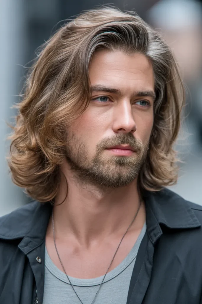 Flowing Shoulder Cut with Beard