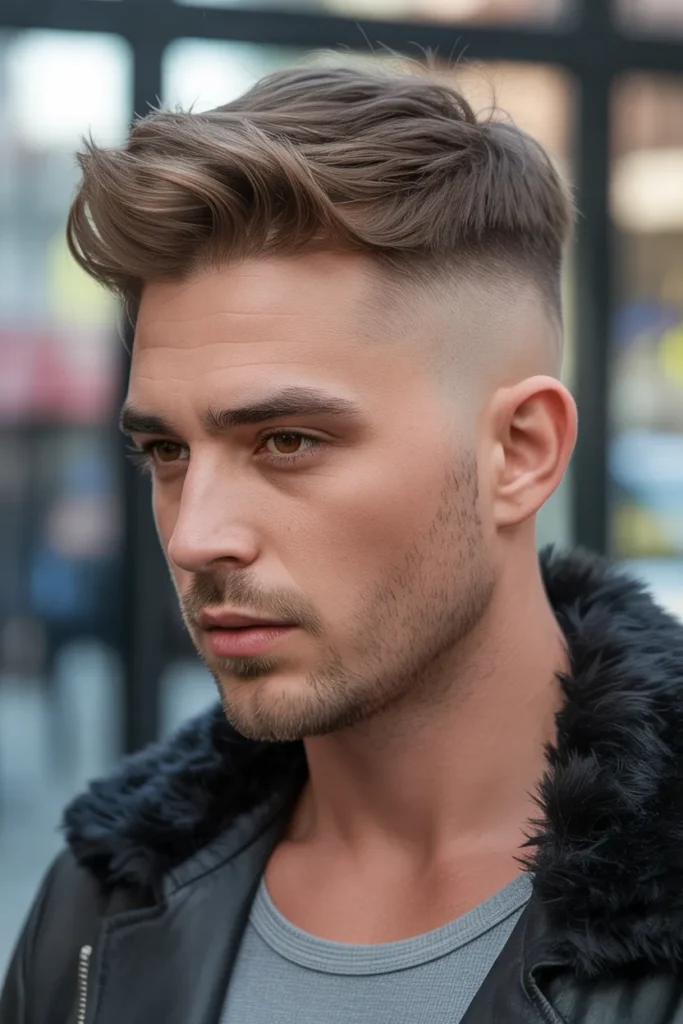 Fluffy Top with Burst Fade