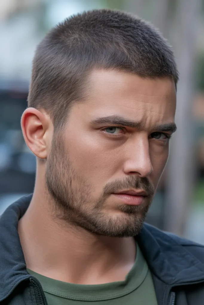 Grown-Out Buzz with Messy Texture