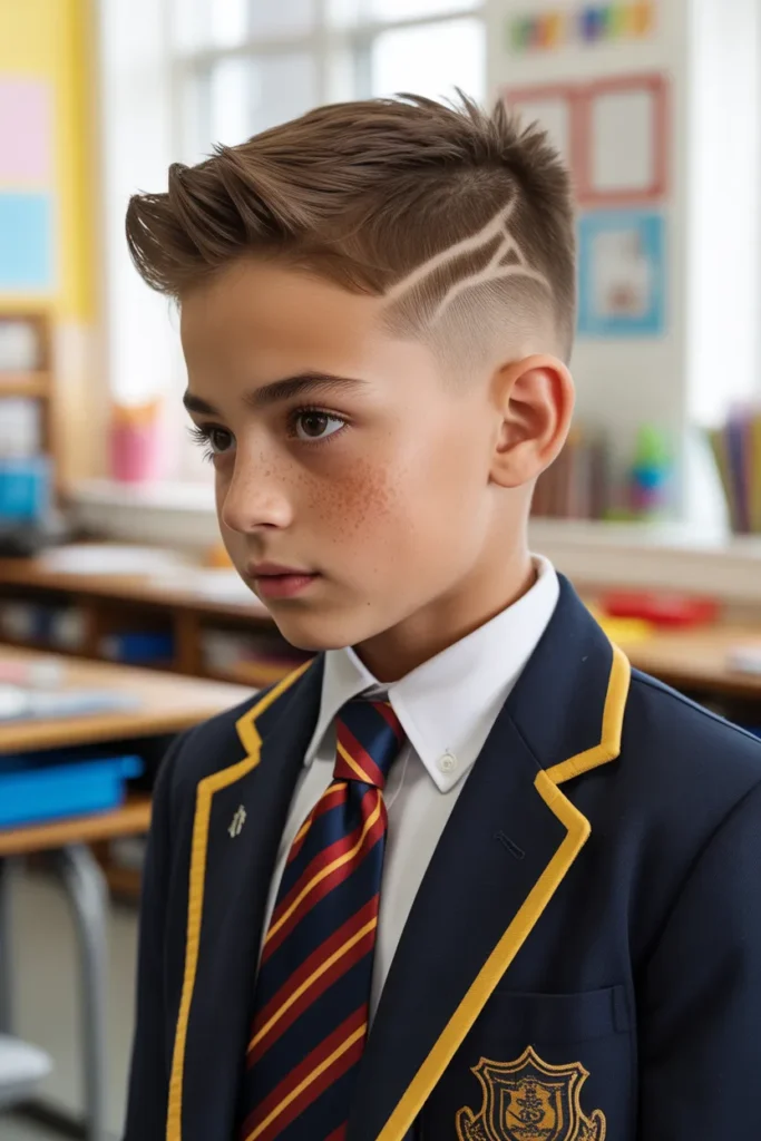 High Fade with Design