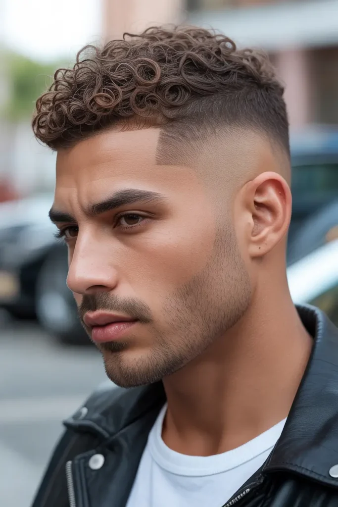 High Fade with Short Curls