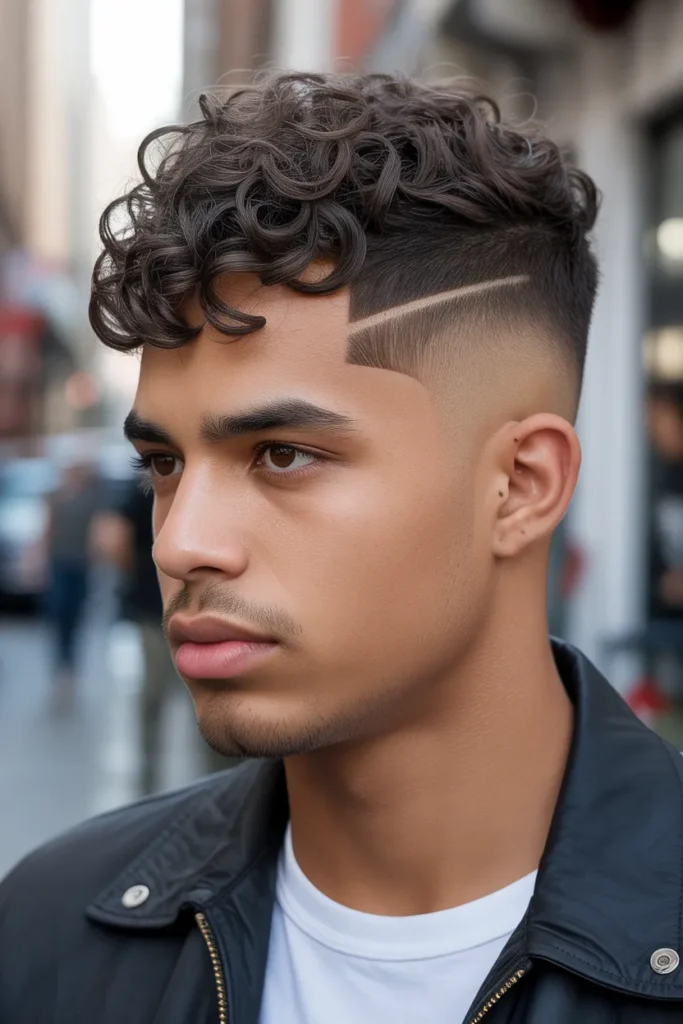 High Taper Fade with Defined Curls