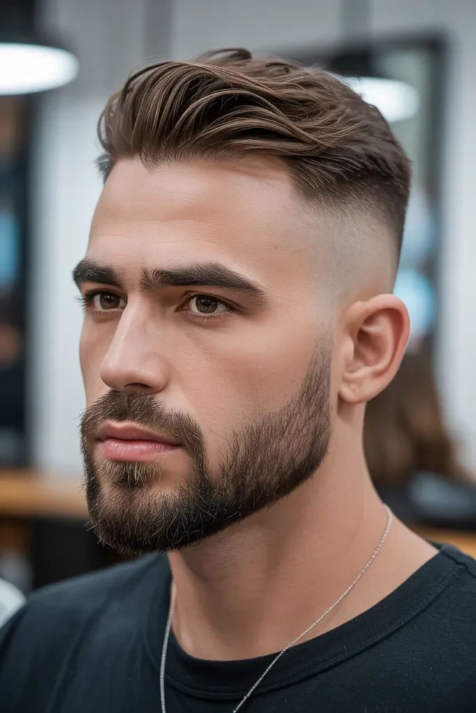 High & Tight with Beard Fade