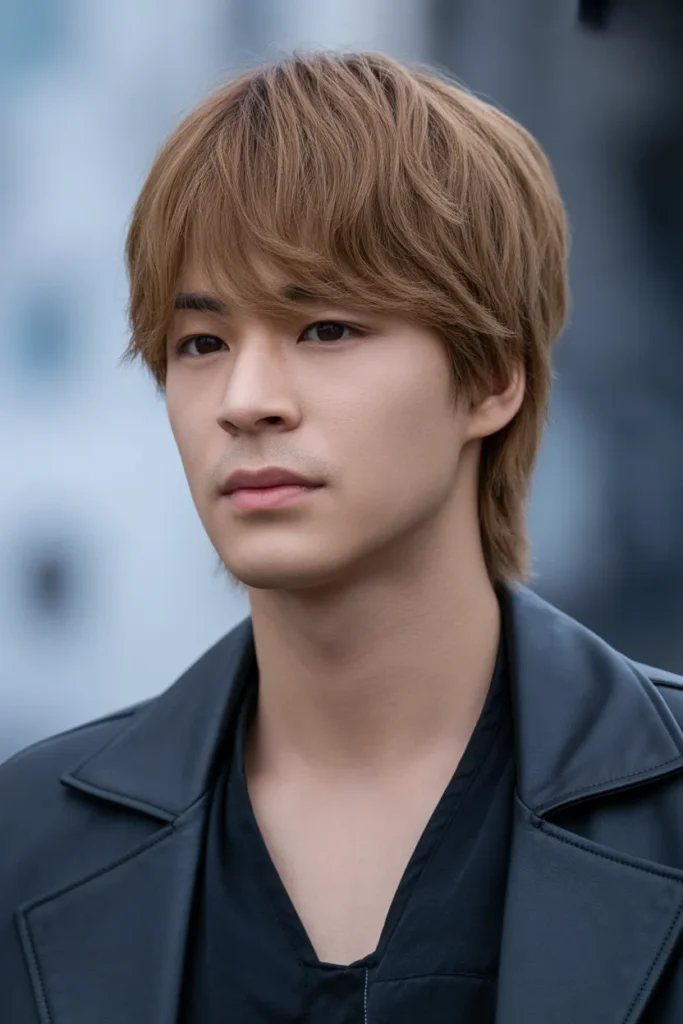 Layered Bangs with Curtain Part (Light Yagami Inspired)