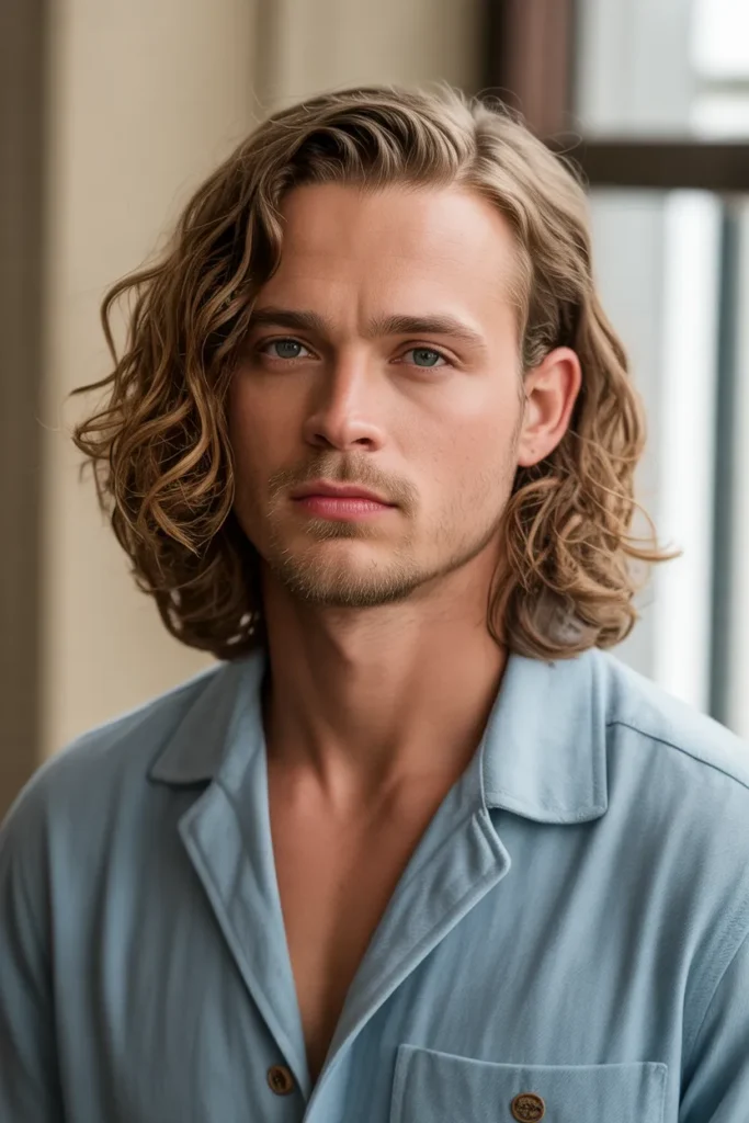 Loose Shoulder Waves with Side Part