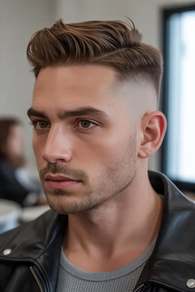 Low Fade with Brush-Up Top