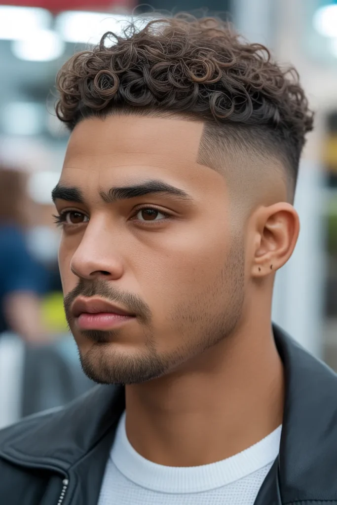 Low Fade with Curls
